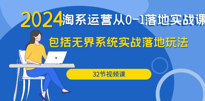 2024·淘系运营从0-1落地实战课：包括无界系统实战落地玩法（32节）-风向旗