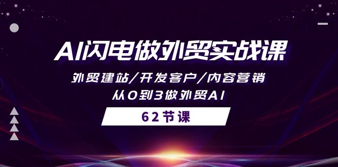 AI闪电做外贸实战课，外贸建站/开发客户/内容营销/从0到3做外贸AI-62节-风向旗