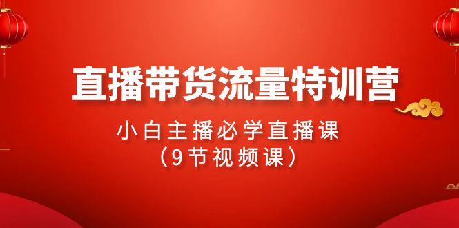 2024直播带货流量特训营，小白主播必学直播课（9节视频课）-风向旗