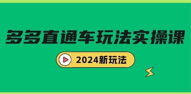 多多直通车玩法实操课，2024新玩法（7节课）-风向旗